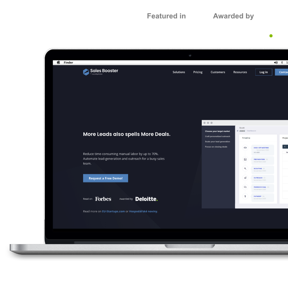 screenshot of Sales Booster